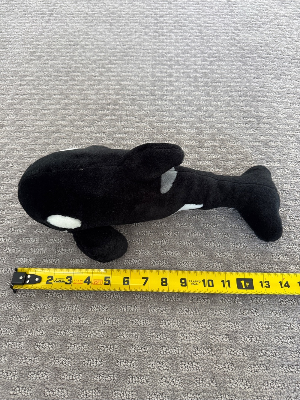 Plush Orca Whale Soft Toy - Black and White